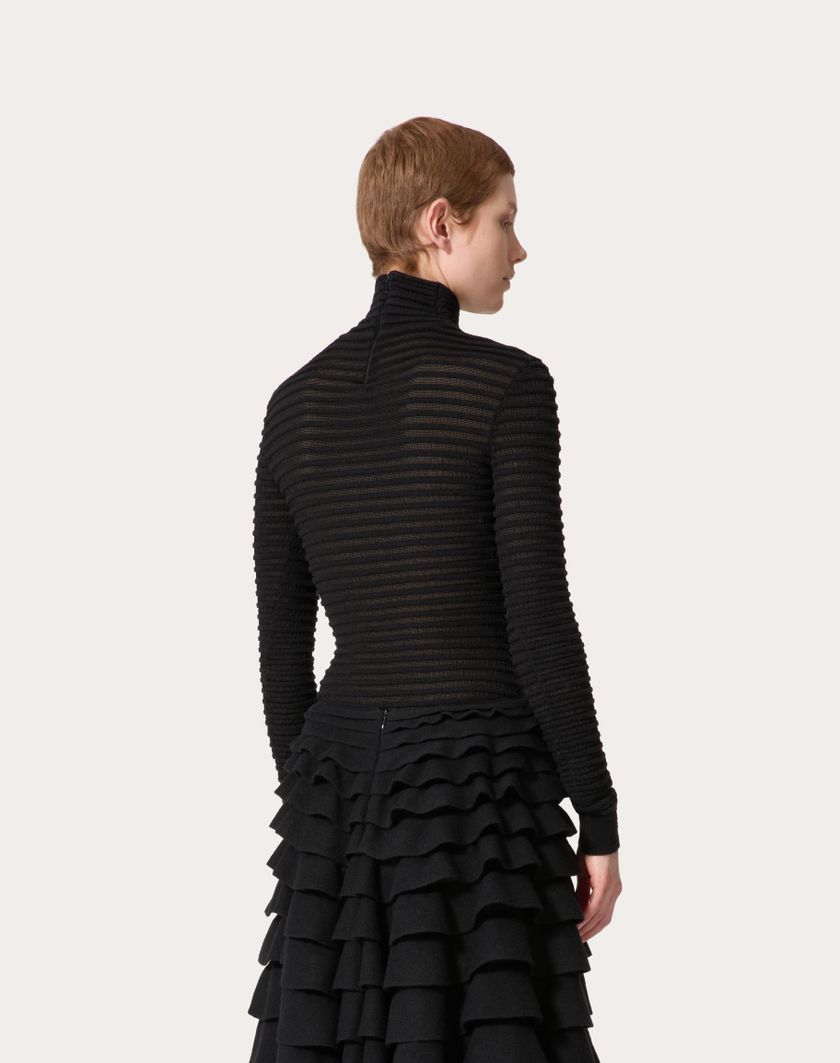Valentino Handbags Maglia In Viscosa E Lana per Donna in Nero | Valentino IT Online