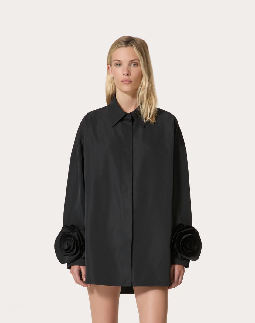 Valentino Handbags Giubbino In Micro Faille per Donna in Nero | Valentino IT Saldi Di Fabbrica