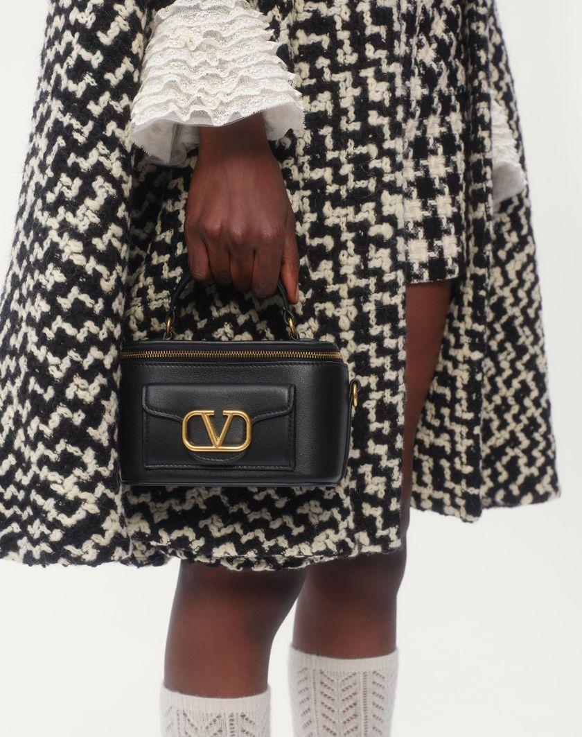 Valentino Handbags Camicia In Georgette per Donna in Nero/avorio | Valentino IT In Saldo