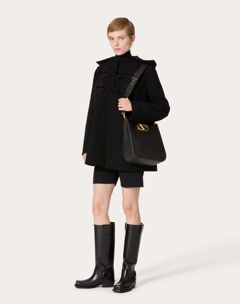 Valentino Handbags Hobo Valentino Garavani Alltime In Vitello Granato per Donna in Nero | Valentino IT Convenienza
