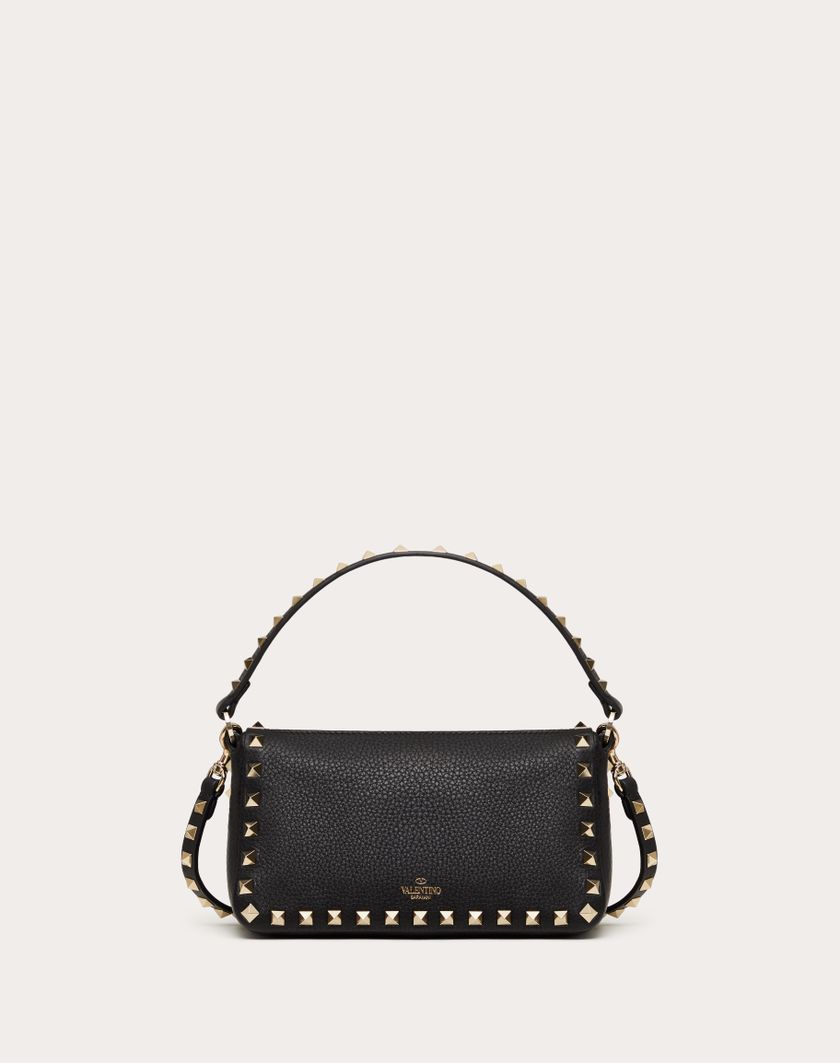 Valentino Handbags Borsa Piccola A Tracolla Rockstud In Vitello Granato per Donna in Nero | Valentino IT Presa