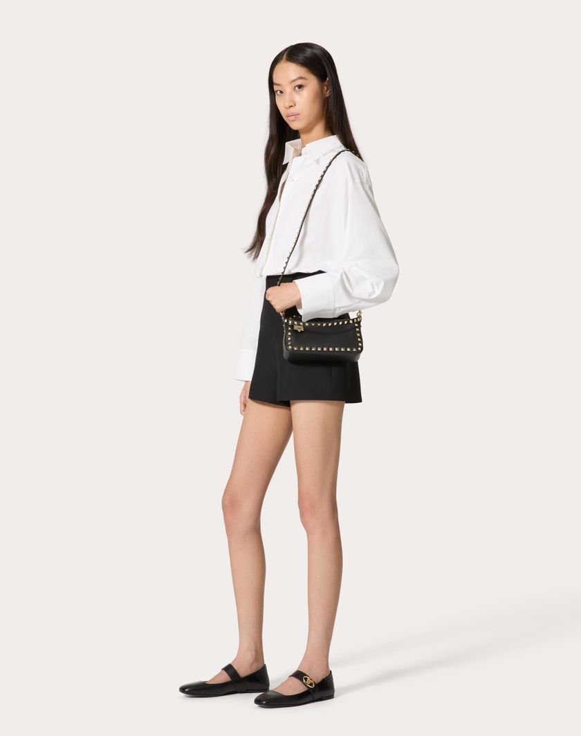 Valentino Handbags Borsa Piccola A Tracolla Rockstud In Vitello Granato per Donna in Light Ivory | Valentino IT Sconto