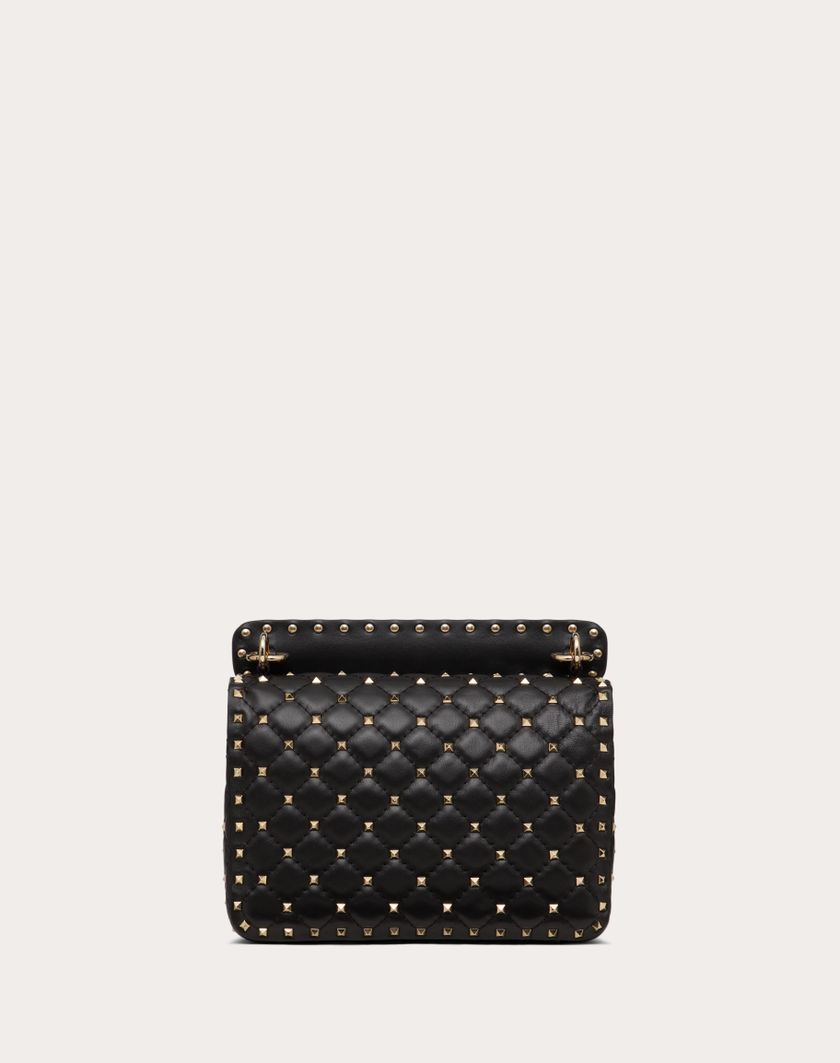 Valentino Handbags Borsa Media Rockstud Spike In Nappa per Donna in Nero | Valentino IT ACQUISTA ORA