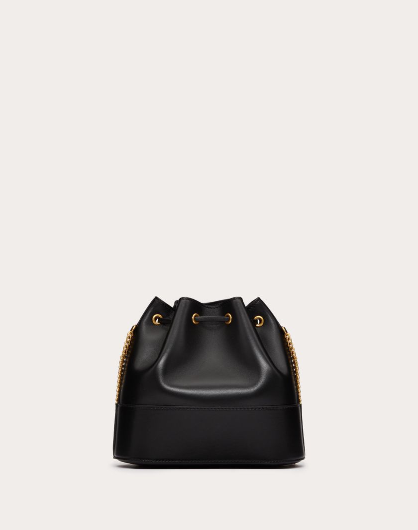 Valentino Handbags Mini Secchiello Con Catena Vlogo Signature In Nappa per Donna in Nero | Valentino IT In Saldo
