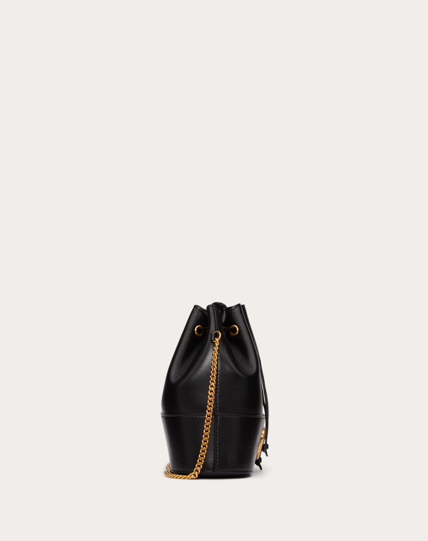 Valentino Handbags Mini Secchiello Con Catena Vlogo Signature In Nappa per Donna in Light Ivory | Valentino IT Nuova