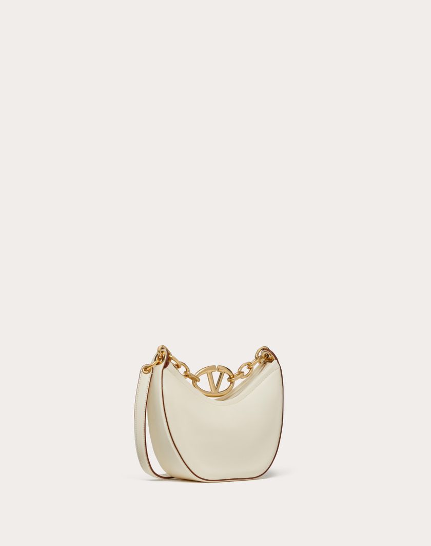 Valentino Handbags Mini Hobo Vlogo Moon Bag In Nappa Con Catena per Donna in Rosso V. | Valentino IT Vendita