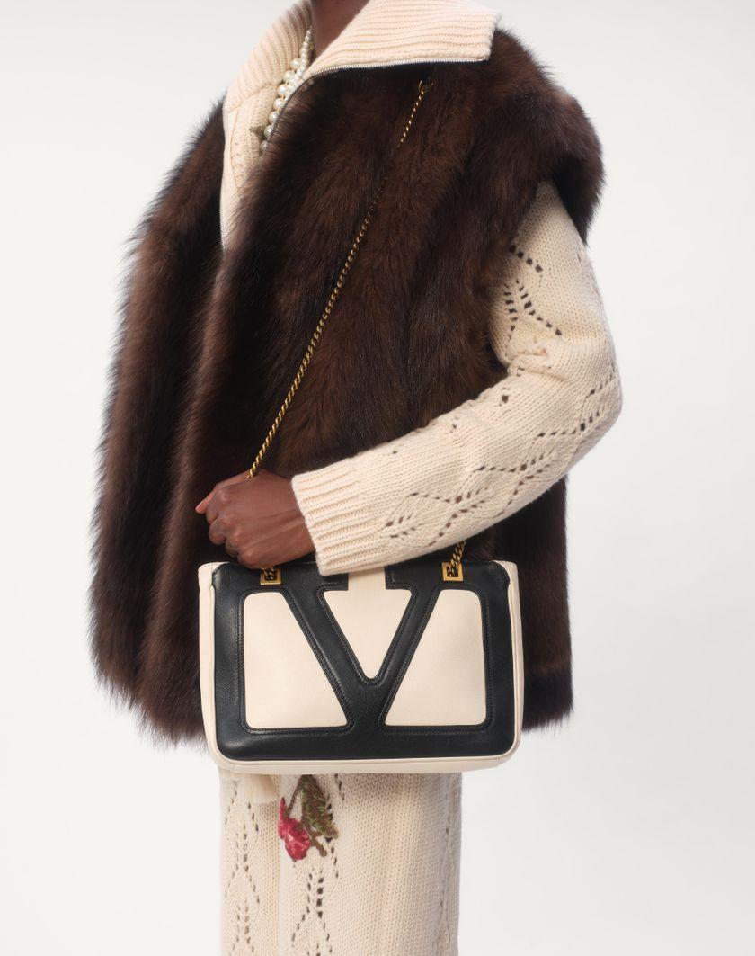 Valentino Handbags Gilet In Shearling per Donna in Marrone | Valentino IT Spedizione Gratuita
