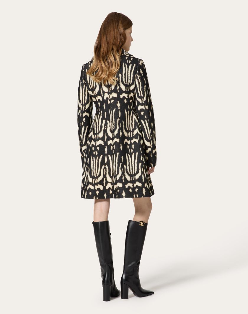 Valentino Handbags Cappotto In Valentino Wildprint 98 per Donna in Nero | Valentino IT Negozi Online