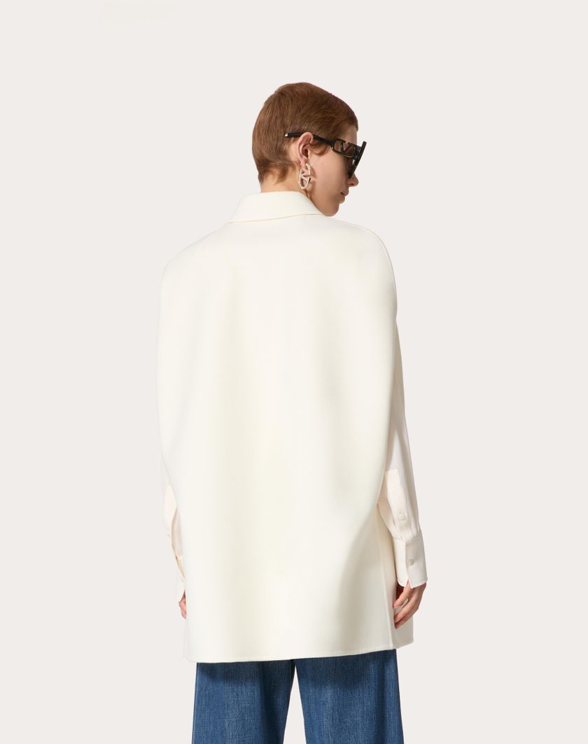 Valentino Handbags Cappa In Compact Drap per Donna in Avorio | Valentino IT Fino Al -60%