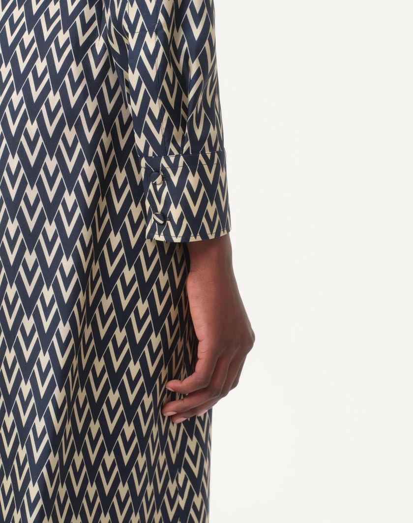 Valentino Handbags Camicia In Twill Toute La V per Donna in Nero/avorio | Valentino IT Novità