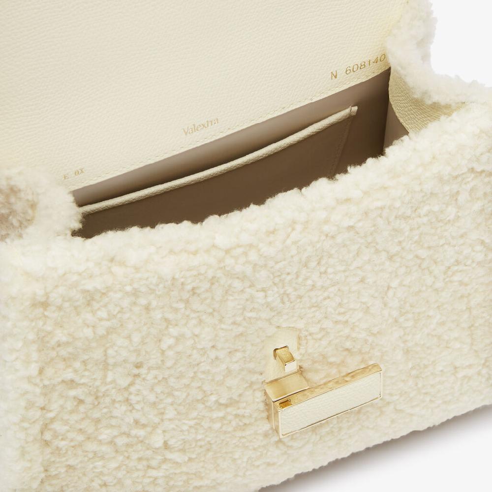 ﻿Valextra BORSA PICCOLA ISIDE MONTONE/VITELLO VS ORO CHIARO Acquista Ora