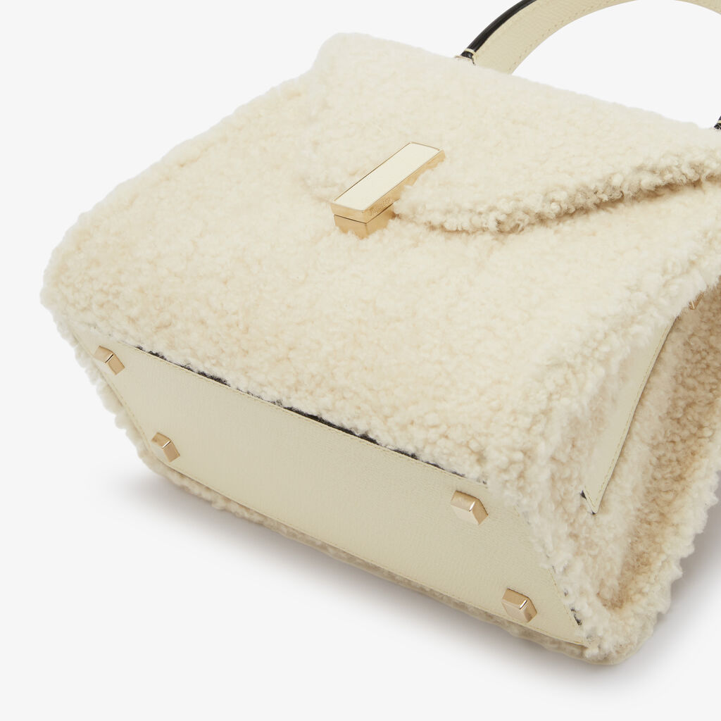 ﻿Valextra BORSA PICCOLA ISIDE MONTONE/VITELLO VS ORO CHIARO Acquista Ora