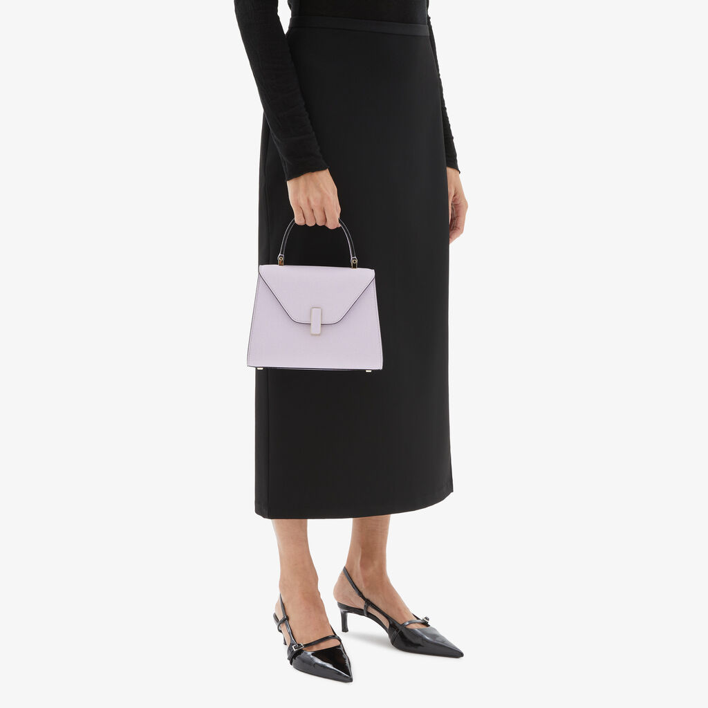 Valextra Borsa a mano Donna Mini di Lusso in Pelle Lilla | Valextra Iside Shopping Online