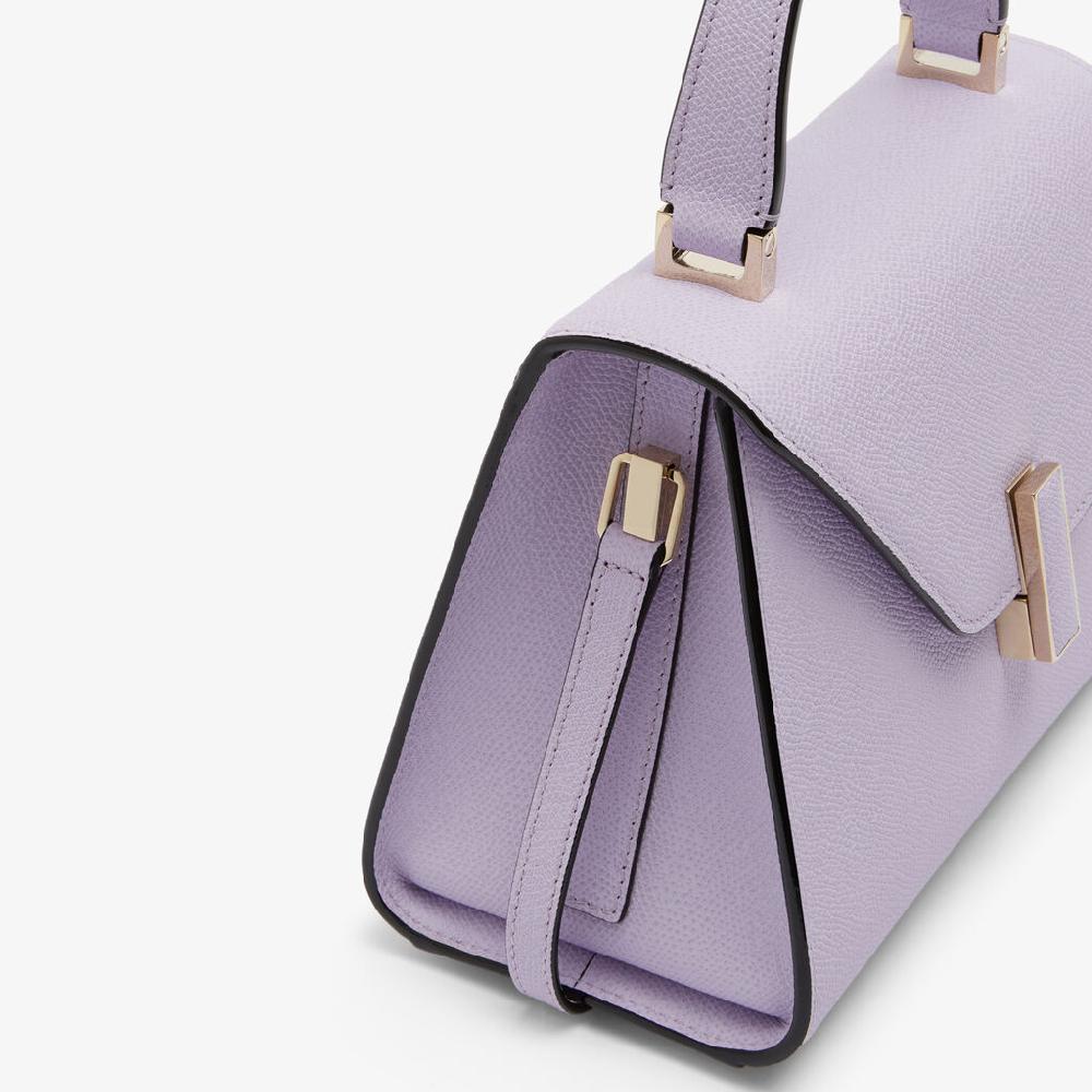 Valextra Borsa a mano Donna Mini di Lusso in Pelle Lilla | Valextra Iside Shopping Online