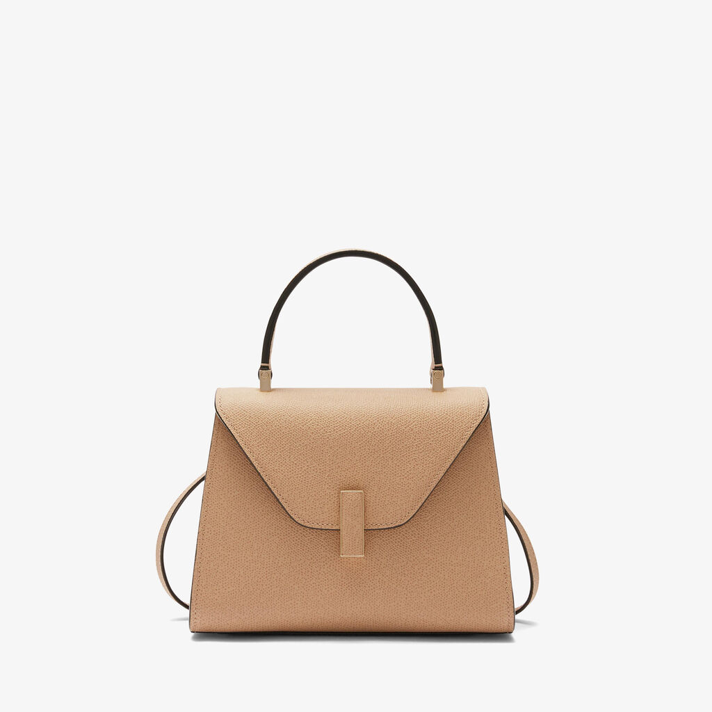 Valextra Borsetta a mano in Pelle Beige con tracolla | Valextra Iside