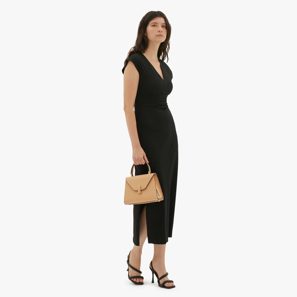 Valextra Borsetta a mano in Pelle Beige con tracolla | Valextra Iside Presa