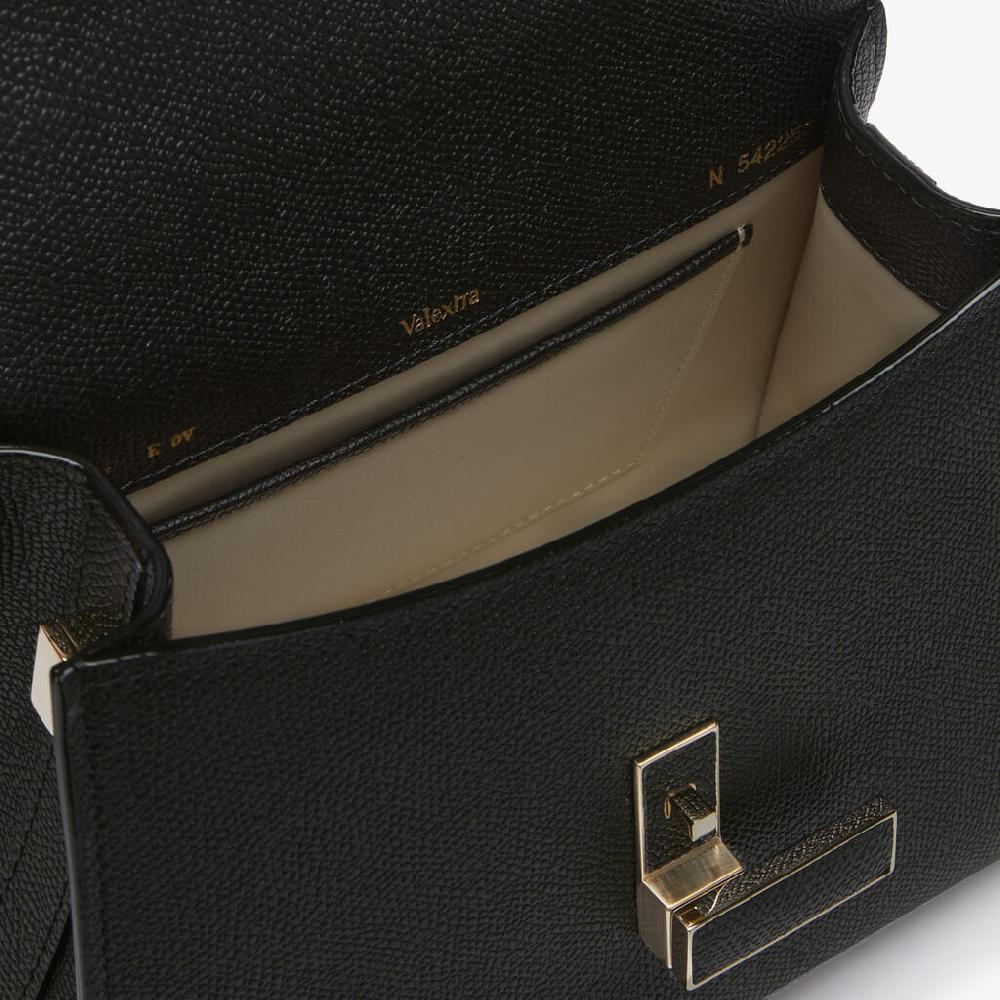 Valextra Borsa a mano Mini in Pelle Nera | Valextra Iside Sconto