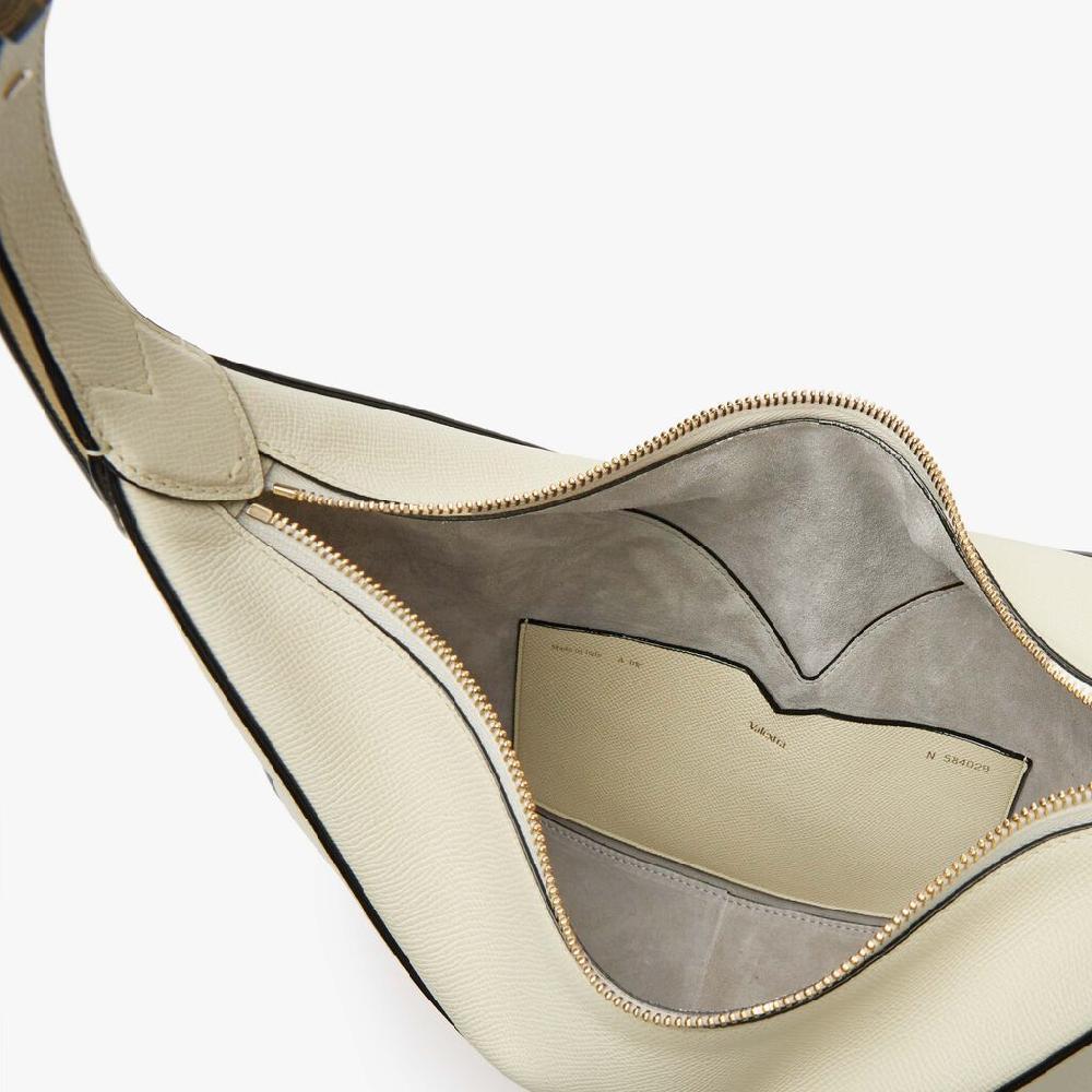 Valextra Borsa hobo da Donna di Lusso in pelle Bianca | Valextra Vivi Offerta