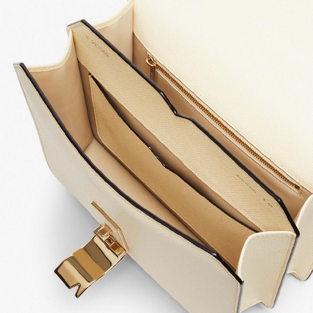 Valextra Borsa postina Media in Pelle Bianca | Valextra NoLo Online