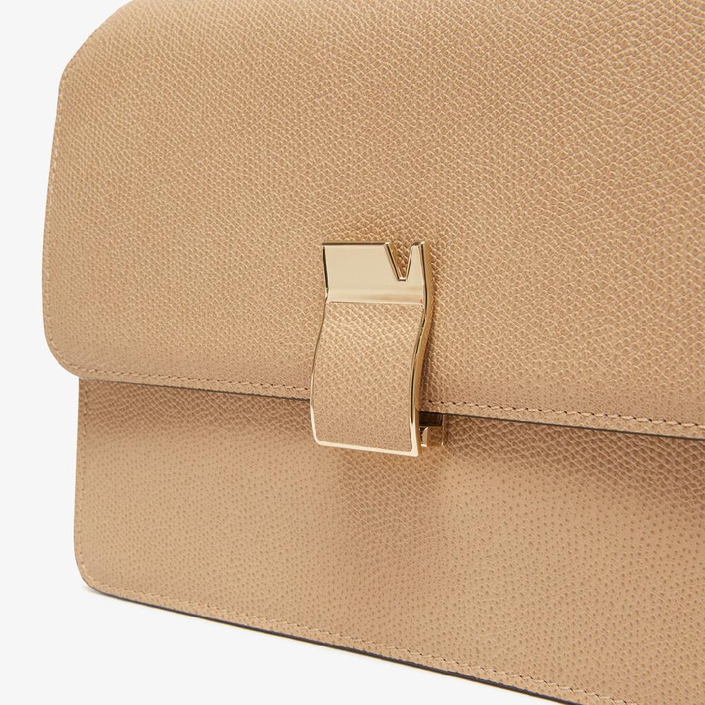 Valextra Borsa a tracolla comoda e versatile in Pelle Beige | Valextra In Vendita