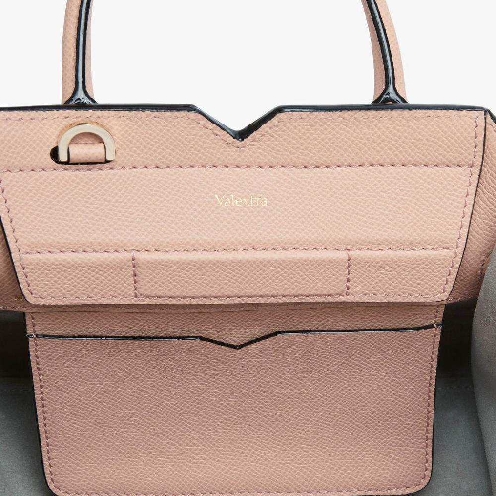Valextra Borsa a Tracolla Milano Micro | Pelle di vitello Millepunte Soft | Rosa Bonne Mine | Valextra Moda