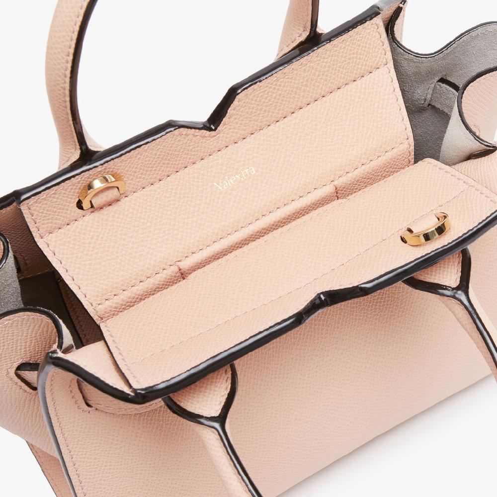 Valextra Borsa a Tracolla Milano Micro | Pelle di vitello Millepunte Soft | Rosa Bonne Mine | Valextra Moda