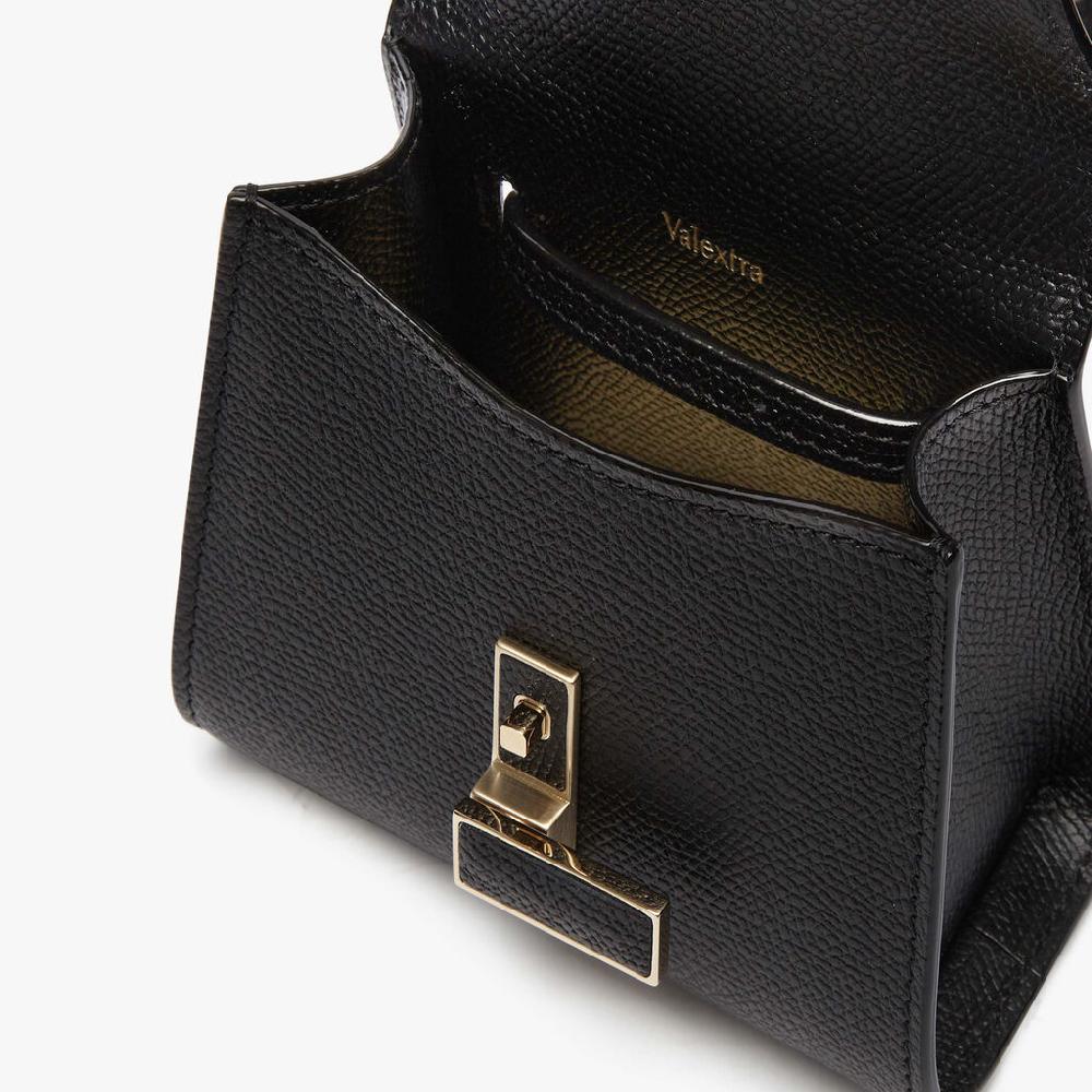 Valextra Borsa cintura compatta da Donna in Pelle Nera | Valextra Iside Italia