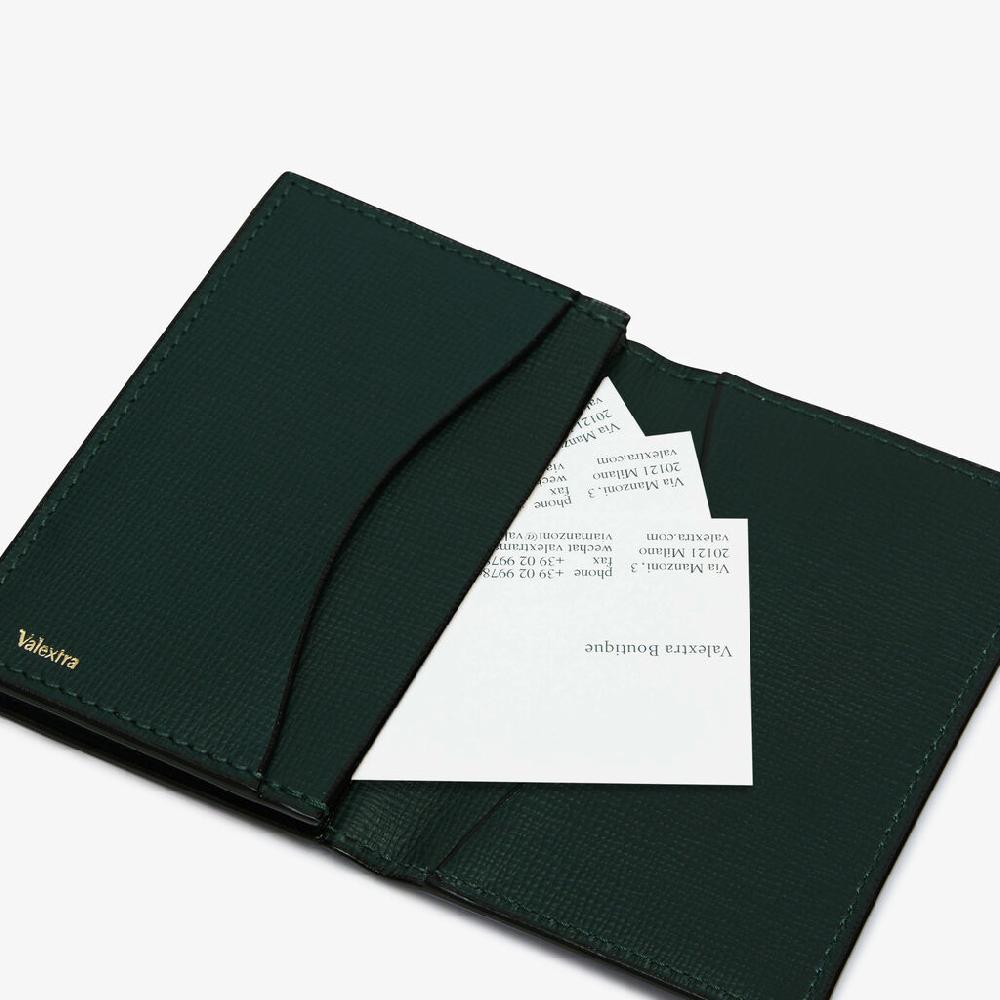 Valextra Porta carte di credito elegante in Pelle Verde | Valextra Qualità