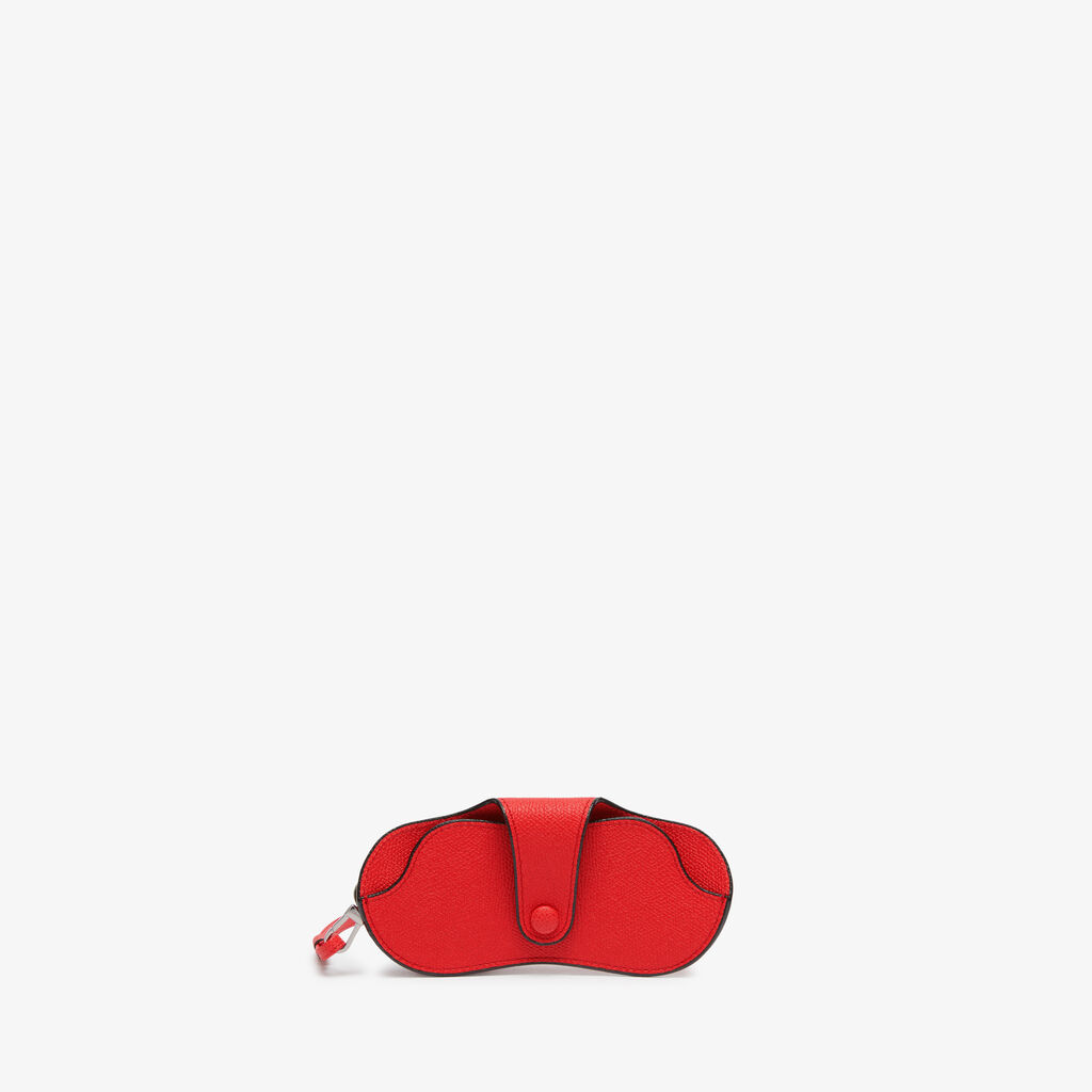Valextra Porta occhiali da Donna con tracolla in Pelle Rossa | Valextra