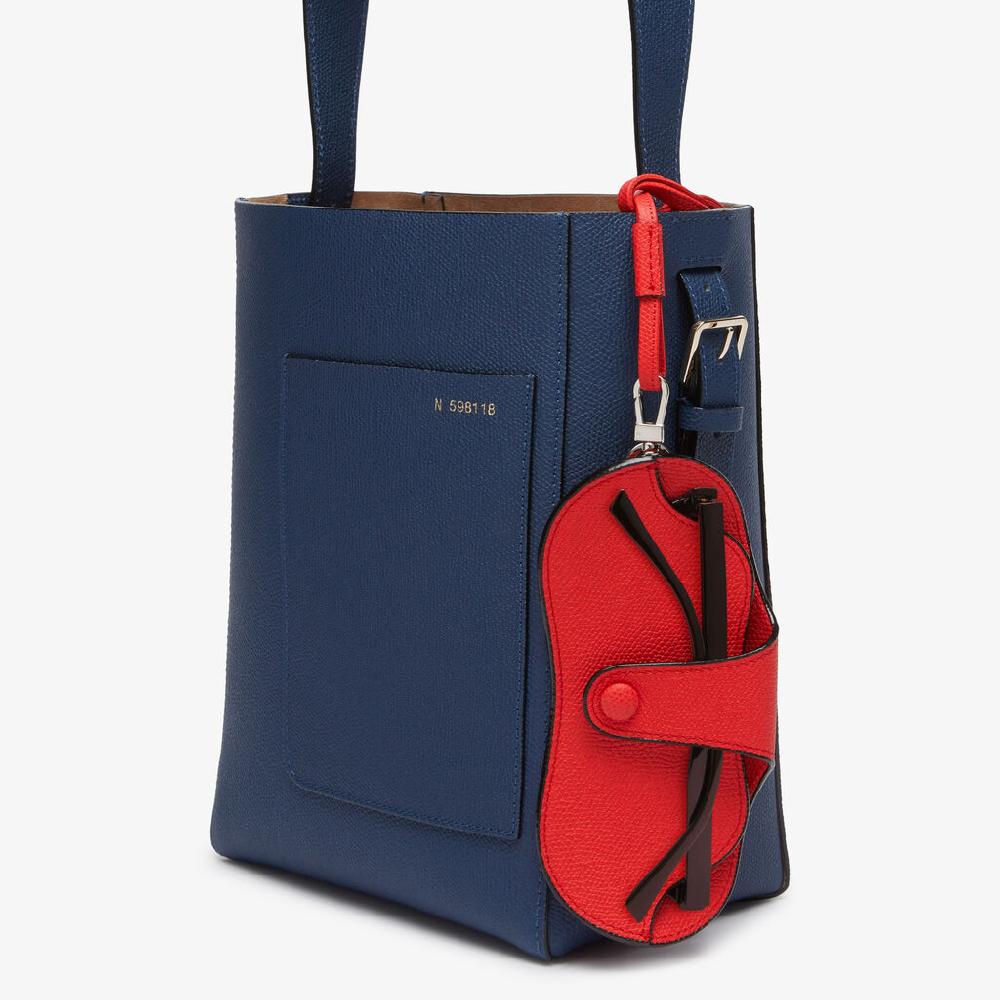 Valextra Porta occhiali da Donna con tracolla in Pelle Rossa | Valextra Spedizione Gratuita