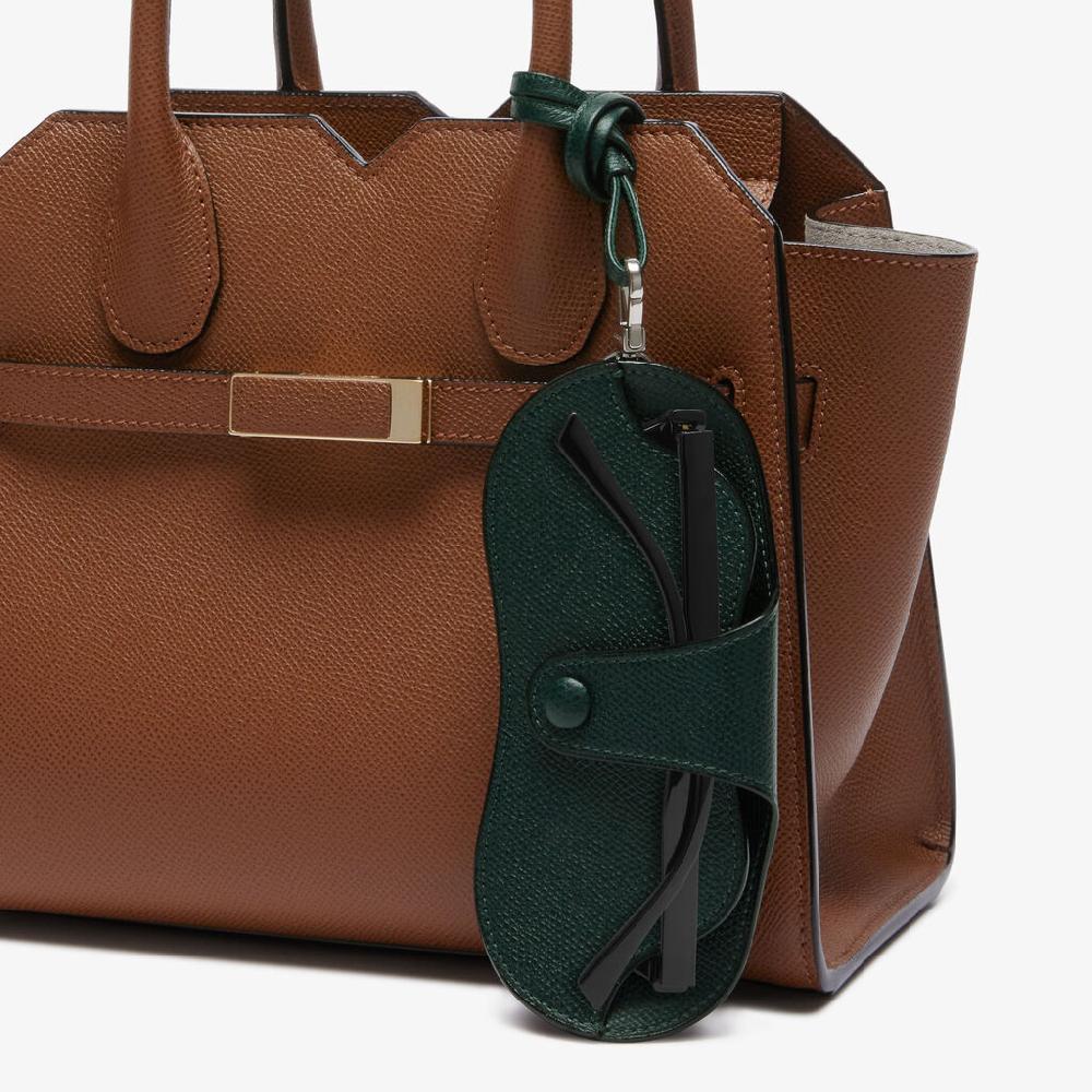 Valextra Custodia porta occhiali di Lusso in Pelle Verde | Valextra Qualità Garantita