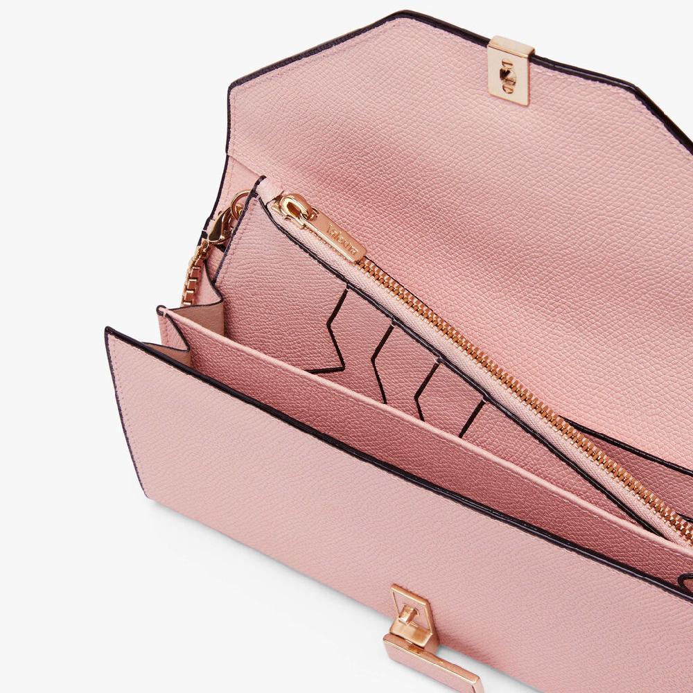 Valextra Portafoglio grande in Pelle Rosa | Valextra Iside Negozi Online