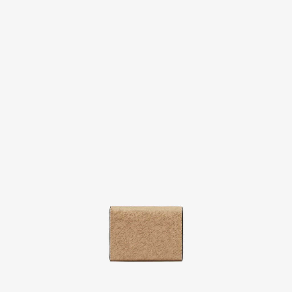 Valextra Portafoglio piccolo di Lusso in Pelle Beige | Valextra Pocket Sottocosto