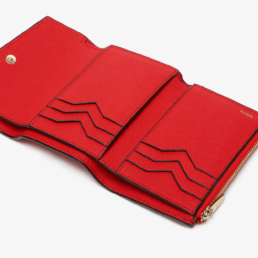 Valextra Portafoglio da Donna in Pelle Rossa cremisi | Valextra Pocket Convenienza