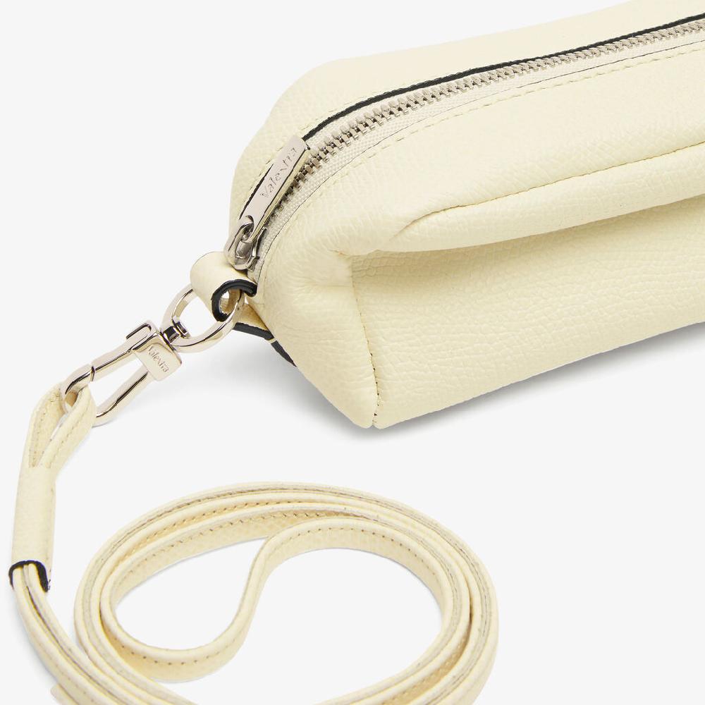 Valextra Micro beauty-case/Micro bag in Pelle Bianca | Valextra Presa