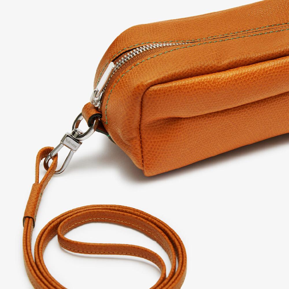 Valextra Trousse da Donna in Pelle Marrone con tracolla | Valextra Sconto