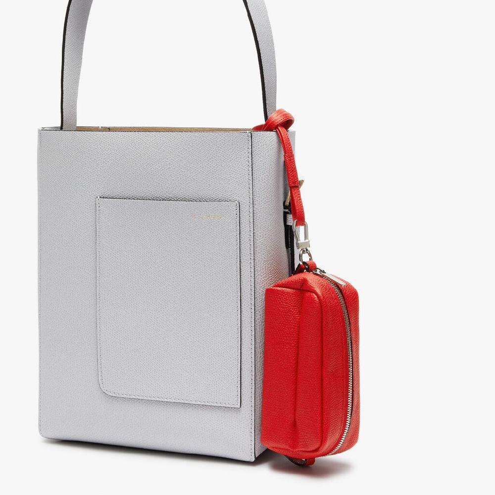 Valextra Trousse da Donna in Pelle Rossa con tracolla | Valextra Offerta