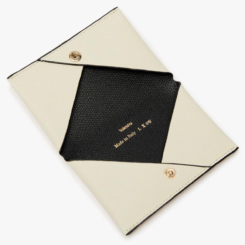 Valextra Porta carte piccolo da Donna in Pelle Bianca e Nera | Valextra Offerte