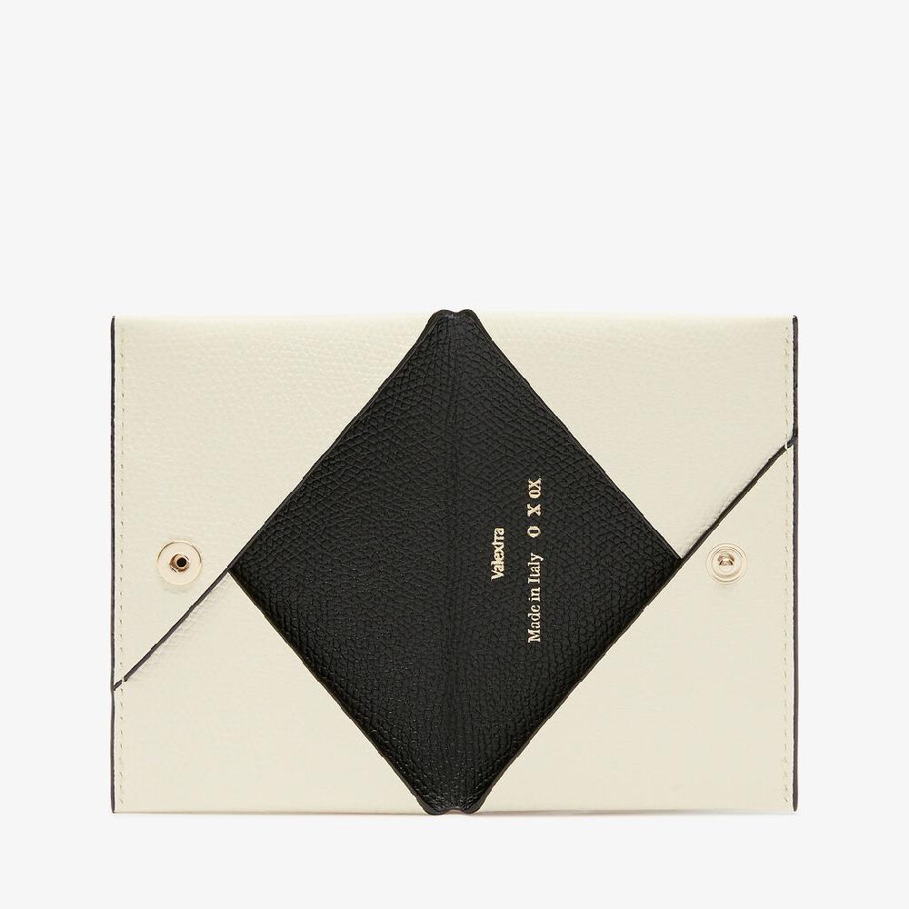 Valextra Porta carte piccolo da Donna in Pelle Bianca e Nera | Valextra Offerte