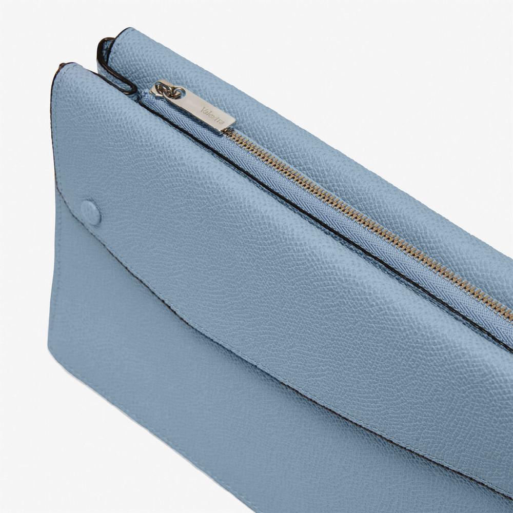 Valextra Borsa a tracolla da Uomo in Pelle Azzurra | Valextra Pocket Moda
