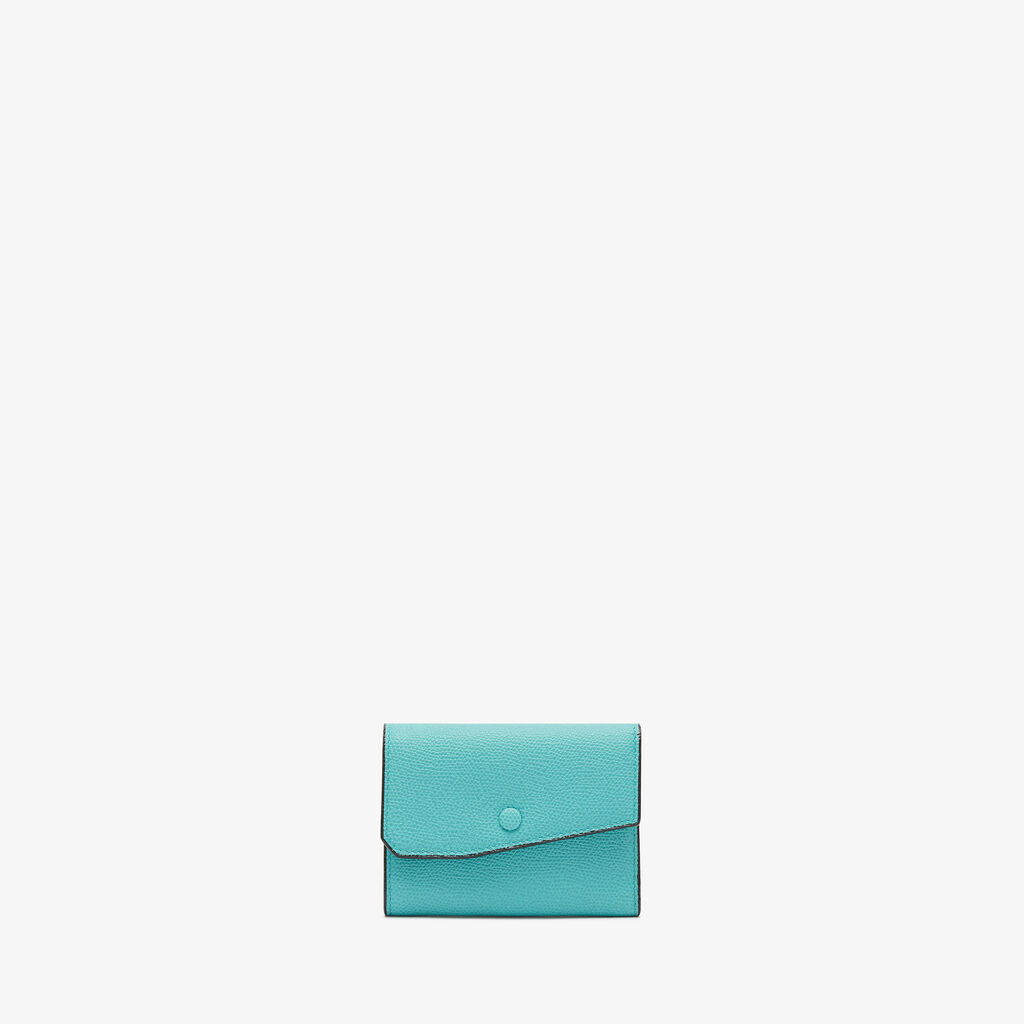 Valextra Portafoglio da Donna di Lusso in Pelle Azzurra | Valextra Pocket