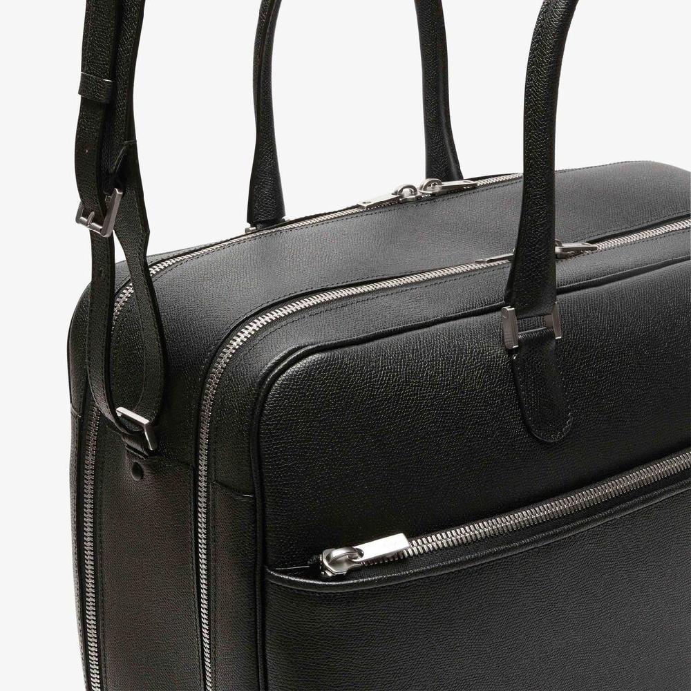 Valextra Valextra Avietta: Borsa business Grande in Pelle Nera Vendita