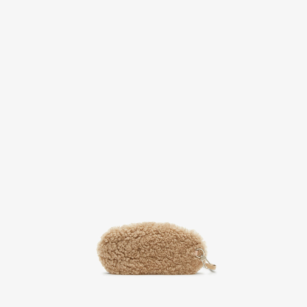 Valextra Custodia per occhiali Orso di Lusso in Shearling Beige Qualità Garantita