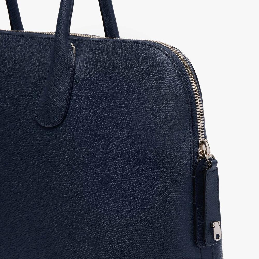 Valextra Borsa tote da ufficio in Pelle Blu | Valextra My Logo Negozi Online