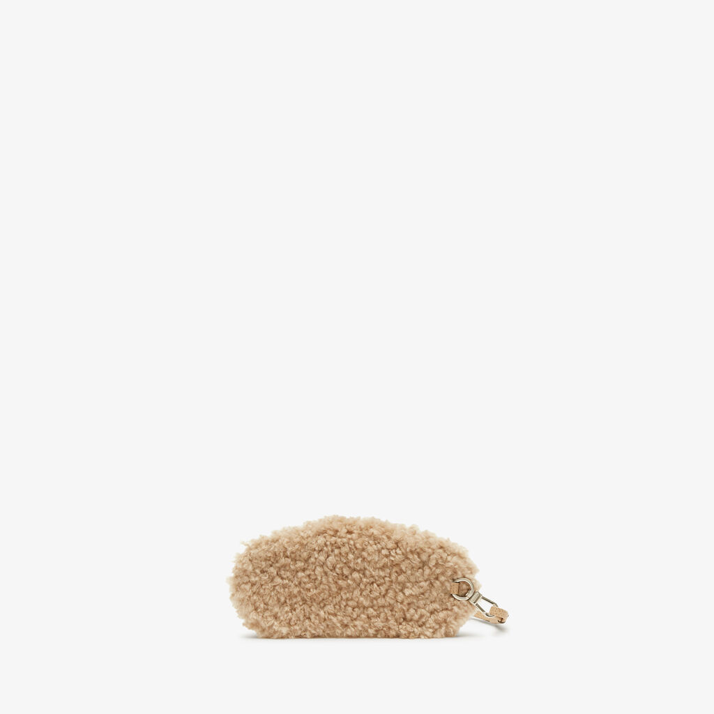 Valextra Custodia porta occhiali di Lusso in Shearling Beige Sconto