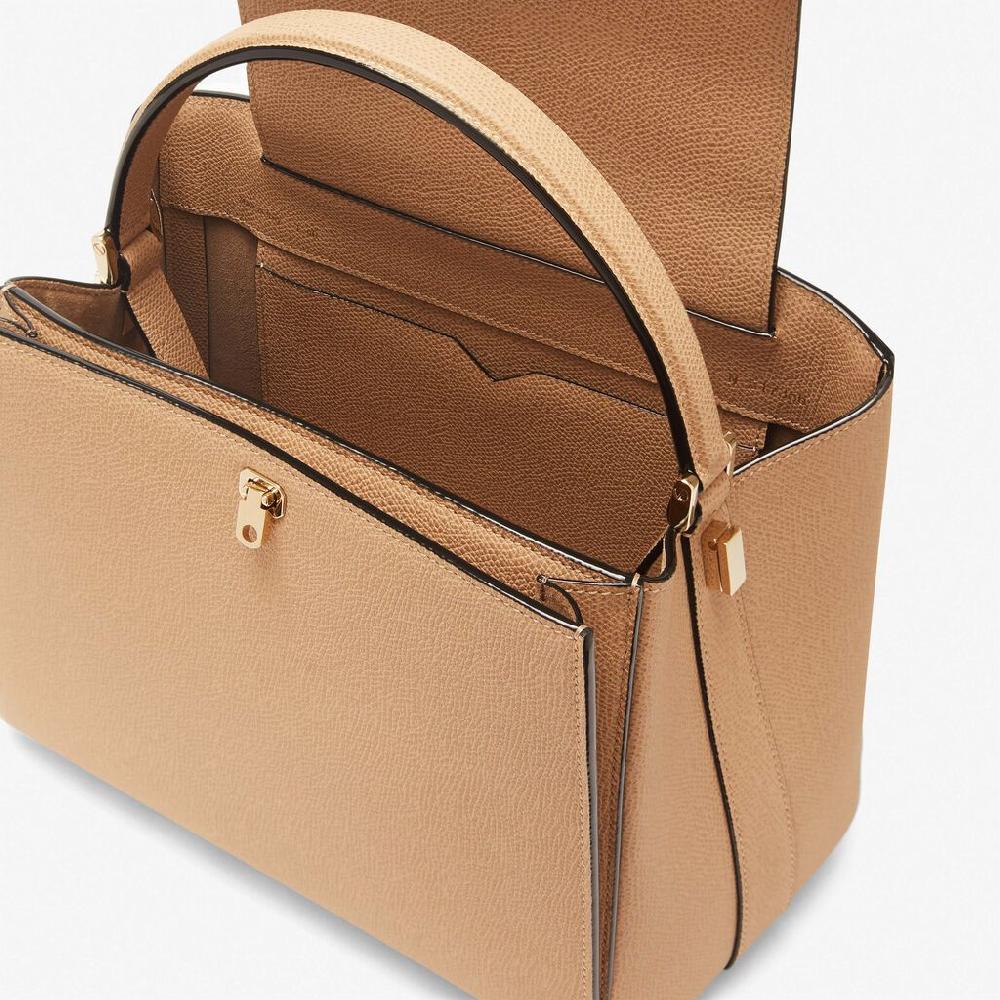 Valextra Borsetta a mano in Pelle Beige con tracolla | Valextra Brera Offerte