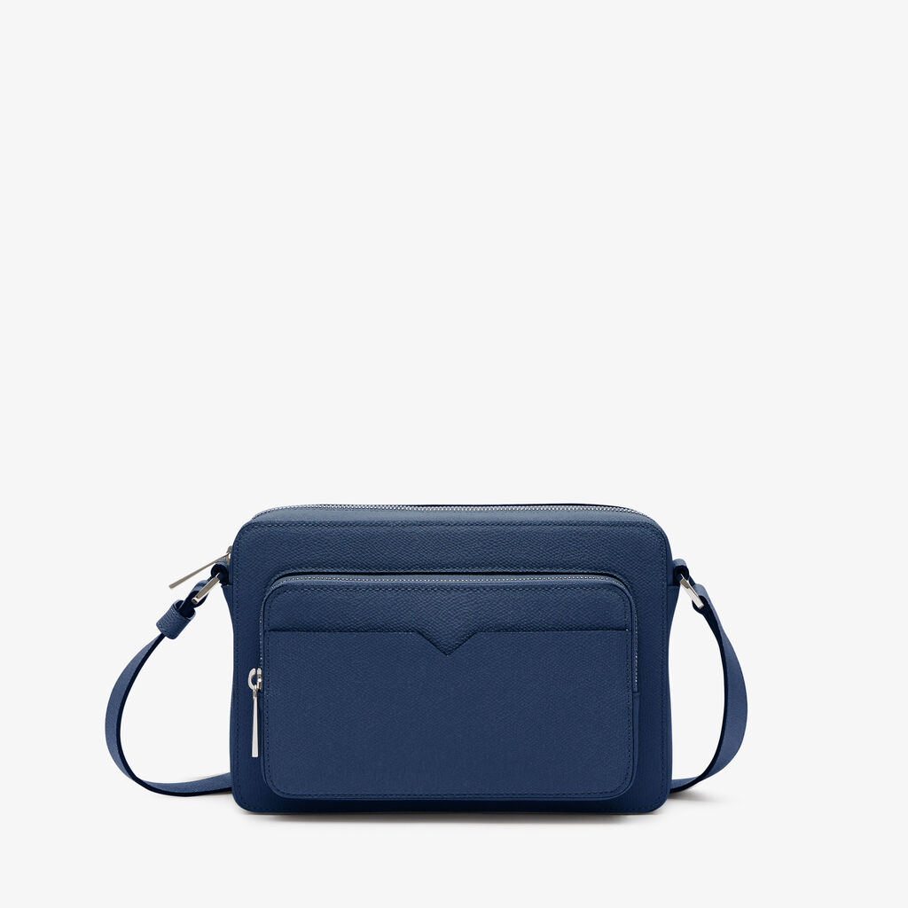 Valextra Borsa reporter da Uomo in Pelle Blu Zaffiro | Valextra V-Line