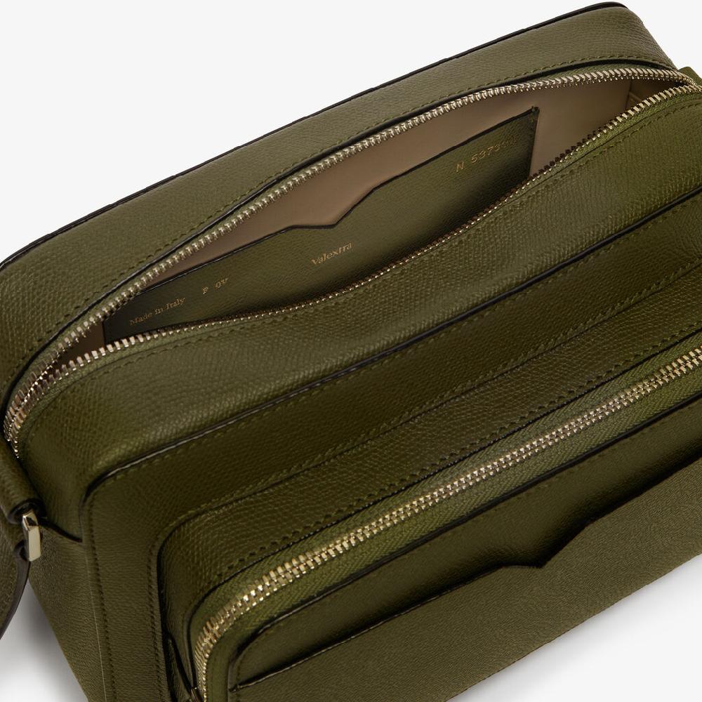 Valextra Borsa a tracolla da Uomo Verde Militare | Valextra V-Line Fino al 60% di sconto