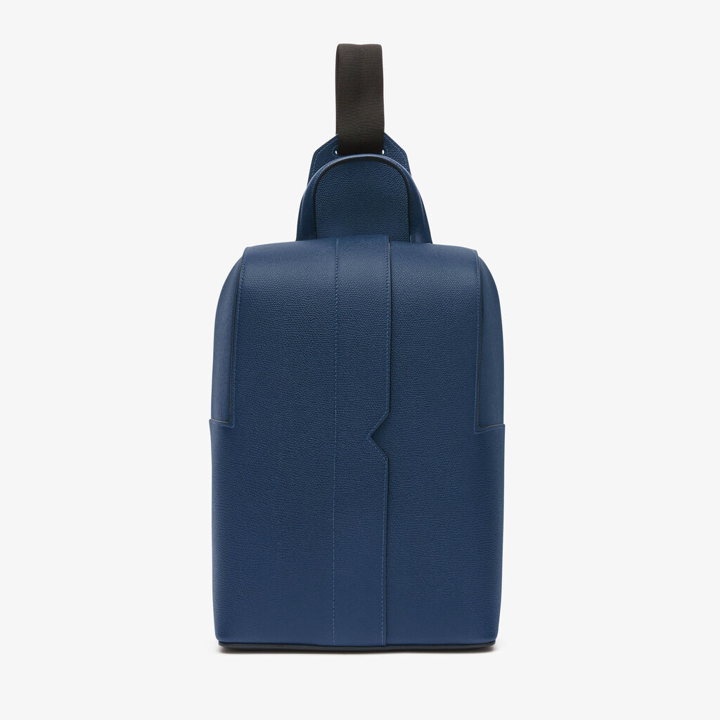 Valextra Zaino monospalla Uomo di Lusso in Pelle Blu | Valextra V-Line