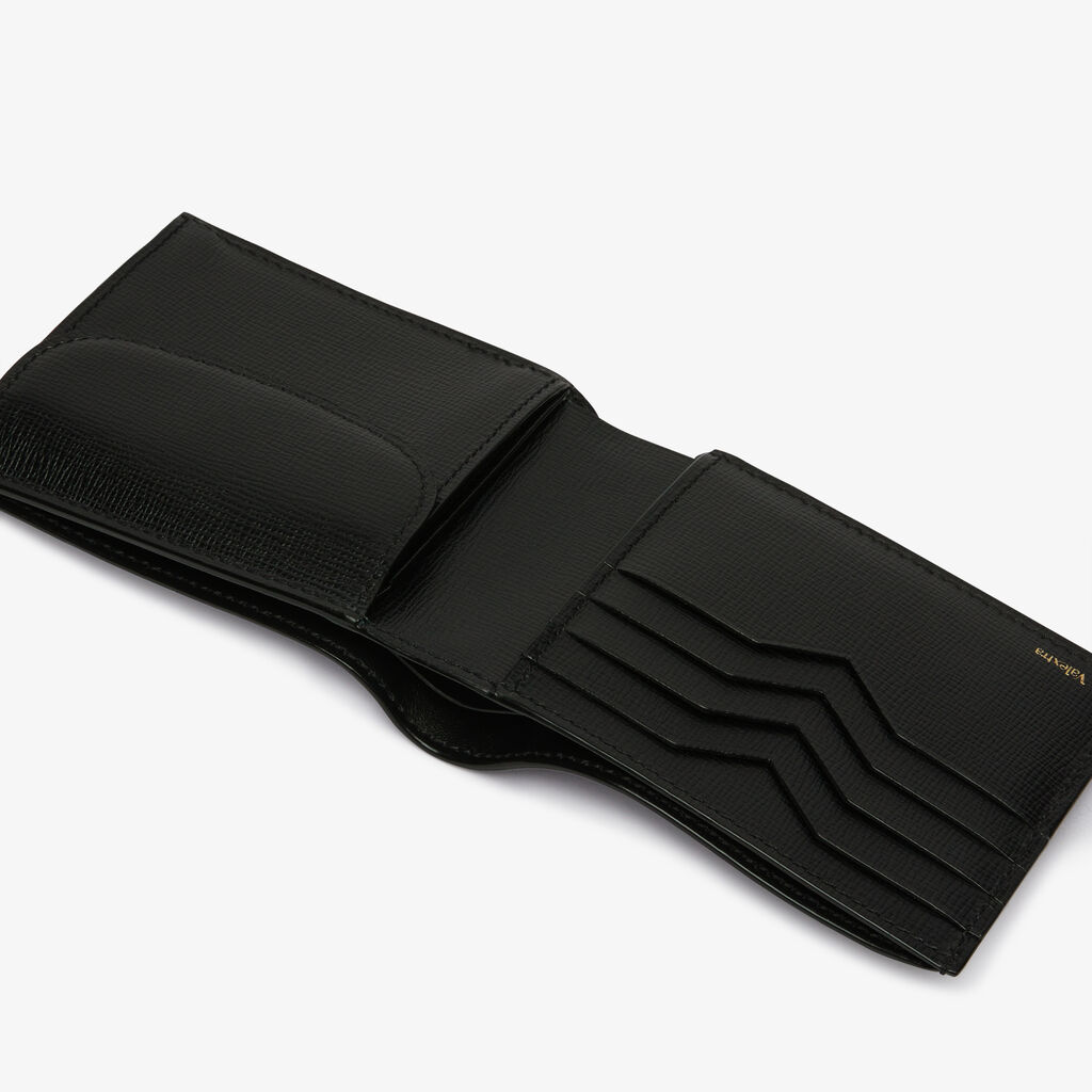 Valextra Portafoglio con portamonete in Pelle Nera | Valextra Promozione Limitata